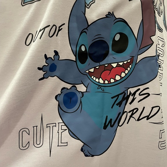 Lilo & Stitch T-Shirt, White, Size M (7-9), NWT, Ohana, - Picture 3 of 6